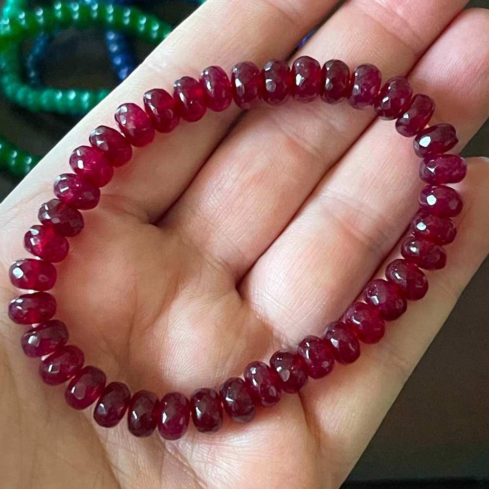 Genuine sapphire, emerald, ruby and Garnet Gemstone bracelets - Picture 6 of 6
